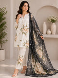 3 Piece Swiss Lawn Suit for Women - Digital Printed Lawn Dress with Crinkle Chiffon Dupatta
