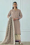 3 Pcs Women's Unstitched Printed Suit