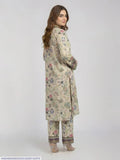 Beige Floral Lawn 2-Piece Kurta Set Medium
