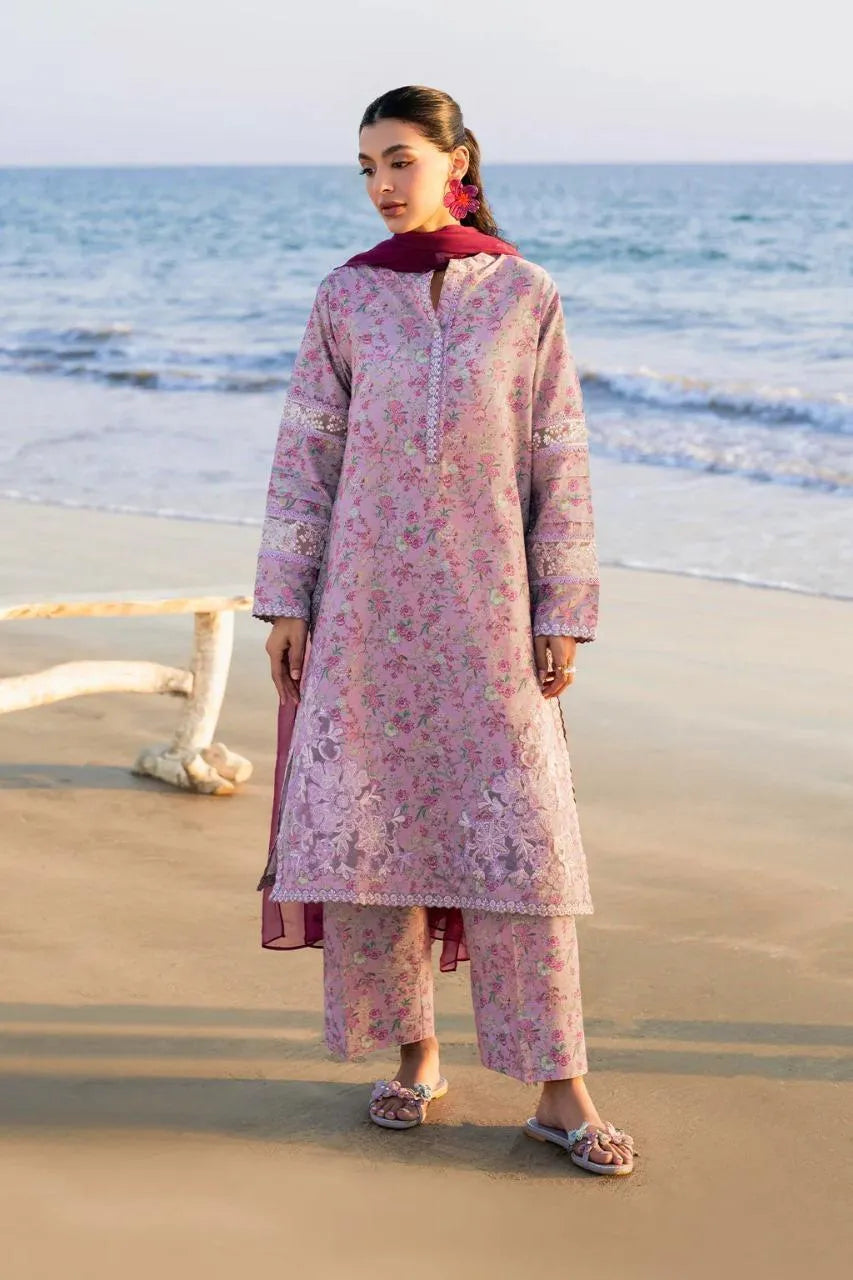 Pakistani Floral Kurta Pajama Set for Women Lawn