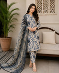 3 Pcs Women's Unstitched Printed Suit